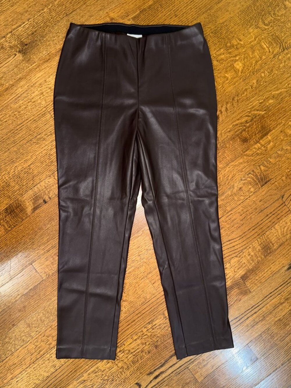 NWT J. Jill Vegan Leather Slim Leg Seamed Pants